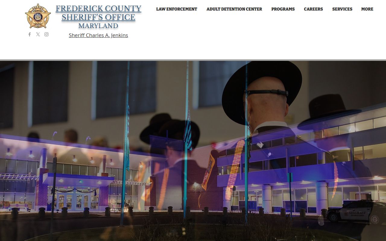 Frederick County Sheriff's Office page for Frederick bench warrants