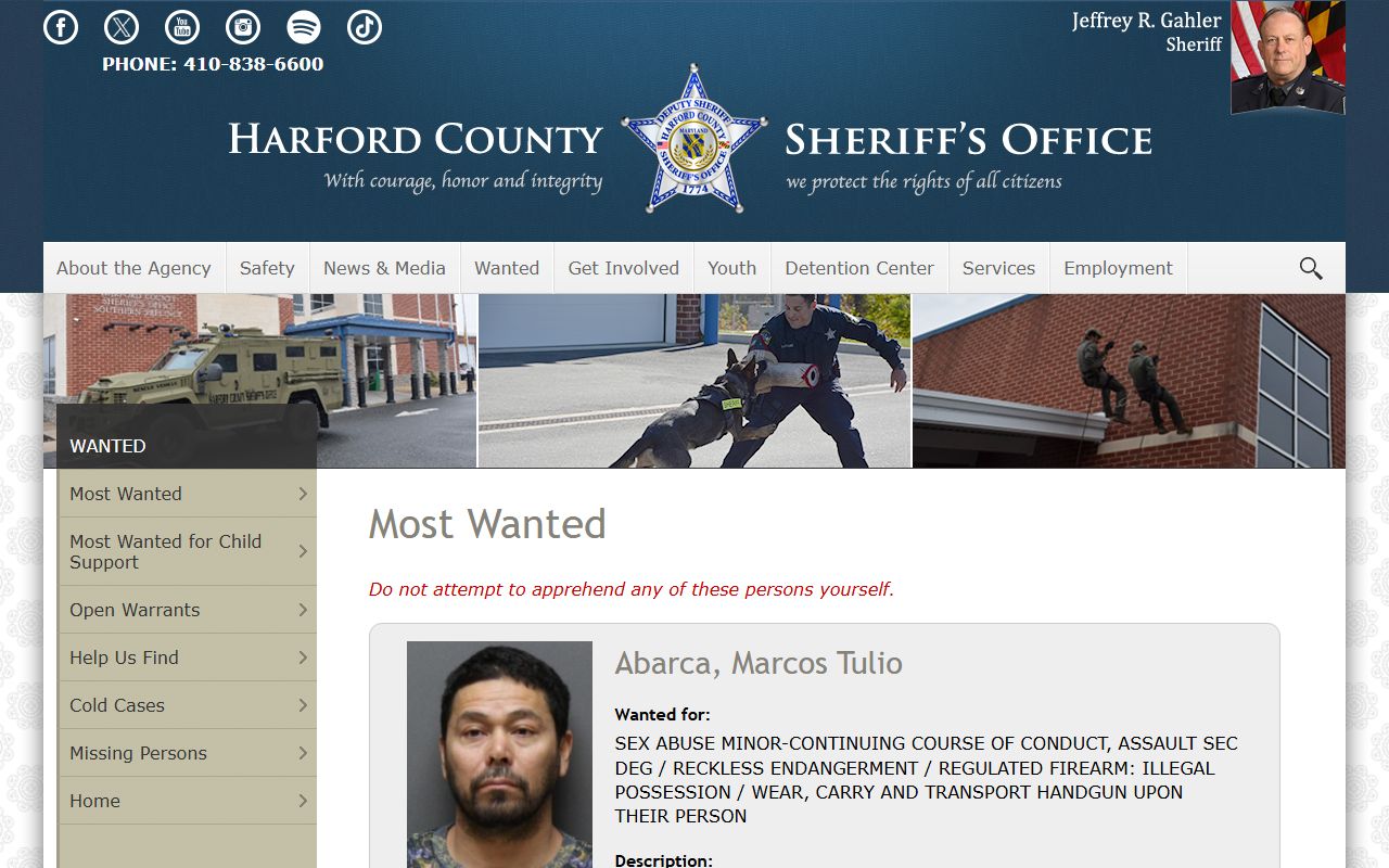 Harford County 10 Most Wanted list for bench warrants